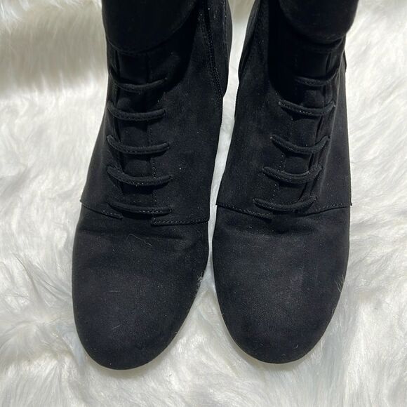 New Nine West Querna Black Zip Up Ankle Boots Size 7M. B67 - Picture 5 of 9